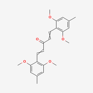 molecular formula C23H26O5 B14200676 1,5-Bis(2,6-dimethoxy-4-methylphenyl)penta-1,4-dien-3-one CAS No. 918668-49-2