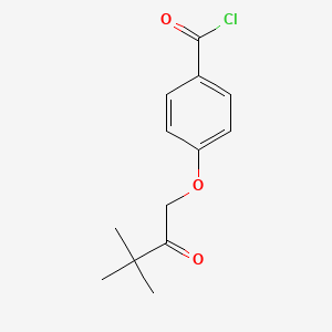 molecular formula C13H15ClO3 B1420069 4-(3,3-Dimethyl-2-oxobutoxy)benzoyl chloride CAS No. 1204298-30-5
