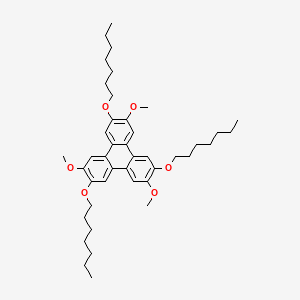 molecular formula C42H60O6 B14200699 2,6,10-Tris(heptyloxy)-3,7,11-trimethoxytriphenylene CAS No. 906663-77-2