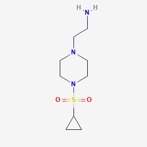 molecular formula C9H19N3O2S B1420073 {2-[4-(环丙基磺酰基)哌嗪-1-基]乙基}胺 CAS No. 1203389-70-1