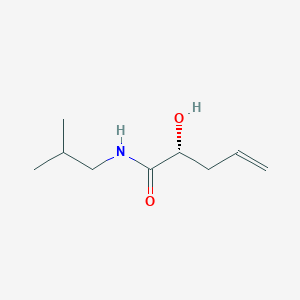 molecular formula C9H17NO2 B14200735 4-Pentenamide, 2-hydroxy-N-(2-methylpropyl)-, (2R)- CAS No. 835640-96-5