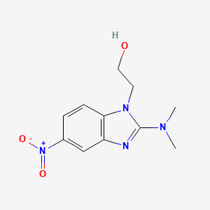 molecular formula C11H14N4O3 B14200741 2-[2-(Dimethylamino)-5-nitro-1H-benzimidazol-1-yl]ethan-1-ol CAS No. 832102-54-2