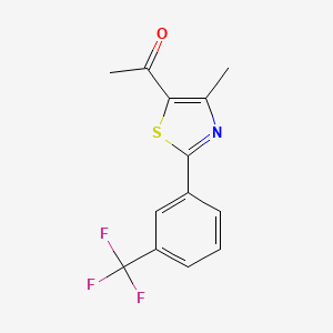1-{4-Methyl-2-[3-(trifluoromethyl)phenyl]-1,3-thiazol-5-yl}-1-ethanone