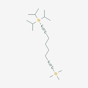 molecular formula C20H38Si2 B14200763 Silane, trimethyl[8-[tris(1-methylethyl)silyl]-1,7-octadiynyl]- CAS No. 850804-38-5