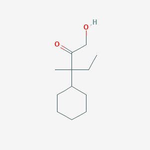 molecular formula C12H22O2 B14200770 3-Cyclohexyl-1-hydroxy-3-methylpentan-2-one CAS No. 834905-89-4