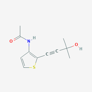 molecular formula C11H13NO2S B14200787 N-[2-(3-Hydroxy-3-methylbut-1-yn-1-yl)thiophen-3-yl]acetamide CAS No. 918866-71-4