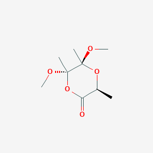 molecular formula C9H16O5 B14200790 (3S,5S,6S)-5,6-Dimethoxy-3,5,6-trimethyl-1,4-dioxan-2-one CAS No. 835640-79-4