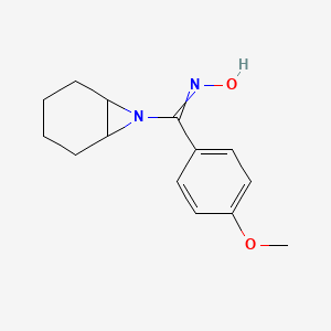 N-[(7-Azabicyclo[4.1.0]heptan-7-yl)(4-methoxyphenyl)methylidene]hydroxylamine