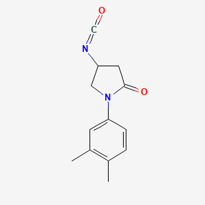 molecular formula C13H14N2O2 B1420080 1-(3,4-二甲苯基)-4-异氰酸根-2-吡咯烷酮 CAS No. 1082350-64-8