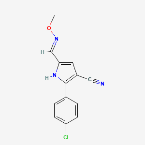 2-(4-chlorophenyl)-5-[(E)-methoxyiminomethyl]-1H-pyrrole-3-carbonitrile