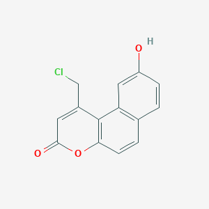 molecular formula C14H9ClO3 B14200829 1-(Chloromethyl)-9-hydroxy-3H-naphtho[2,1-b]pyran-3-one CAS No. 861820-83-9