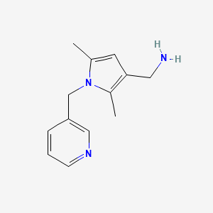 [2,5-Dimethyl-1-(pyridin-3-ylmethyl)pyrrol-3-yl]methanamine