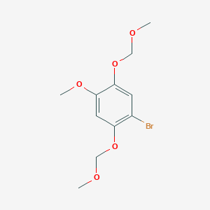 molecular formula C11H15BrO5 B14200854 1-Bromo-4-methoxy-2,5-bis(methoxymethoxy)benzene CAS No. 923025-92-7