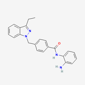 molecular formula C23H22N4O B14200855 N-(2-Aminophenyl)-4-[(3-ethyl-1H-indazol-1-yl)methyl]benzamide CAS No. 920315-33-9