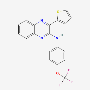 3-(Thiophen-2-yl)-N-[4-(trifluoromethoxy)phenyl]quinoxalin-2-amine