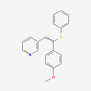 3-[2-(4-Methoxyphenyl)-2-(phenylsulfanyl)ethenyl]pyridine