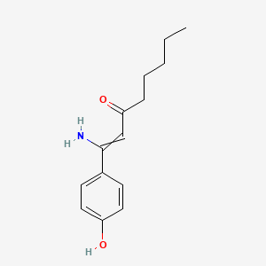 1-Amino-1-(4-hydroxyphenyl)oct-1-EN-3-one