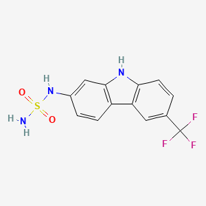 molecular formula C13H10F3N3O2S B14200897 Sulfamide, [6-(trifluoromethyl)-9H-carbazol-2-yl]- CAS No. 872604-31-4