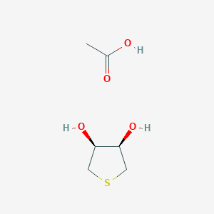 acetic acid;(3R,4S)-thiolane-3,4-diol