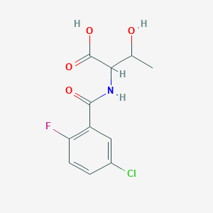 2-[(5-Chloro-2-fluorophenyl)formamido]-3-hydroxybutanoic acid
