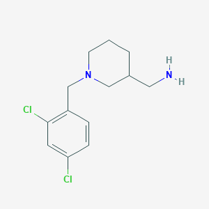 {1-[(2,4-Dichlorophenyl)methyl]piperidin-3-yl}methanamine