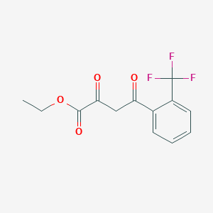 molecular formula C13H11F3O4 B1420096 2,4-二氧代-4-[2-(三氟甲基)苯基]丁酸乙酯 CAS No. 737772-44-0