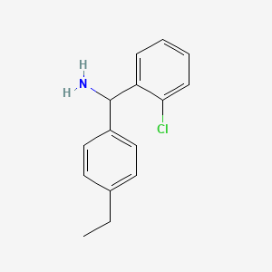 molecular formula C15H16ClN B1420097 (2-Chlorophenyl)(4-ethylphenyl)methanamine CAS No. 1021126-49-7