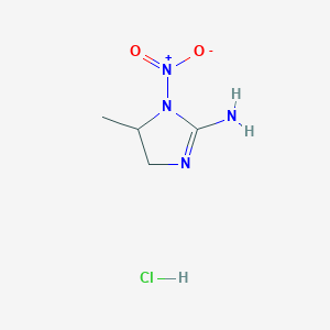 molecular formula C4H9ClN4O2 B14200979 5-Methyl-1-nitro-4,5-dihydroimidazol-2-amine;hydrochloride 