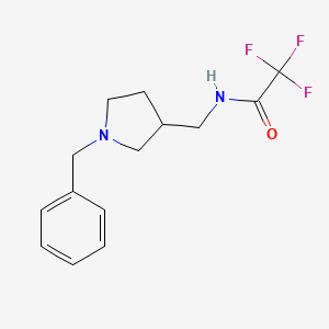 molecular formula C14H17F3N2O B14200986 N-((1-Benzylpyrrolidin-3-yl)methyl)-2,2,2-trifluoroacetamide CAS No. 849632-74-2