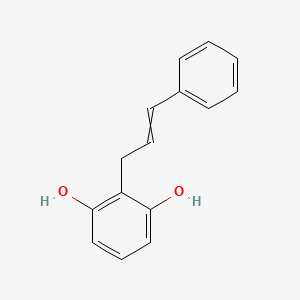 molecular formula C15H14O2 B14200999 2-(3-Phenylprop-2-en-1-yl)benzene-1,3-diol CAS No. 920756-82-7