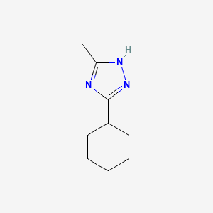 molecular formula C9H15N3 B1420100 5-cyclohexyl-3-methyl-1H-1,2,4-triazole CAS No. 1094688-05-7