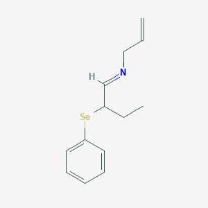 2-Propen-1-amine, N-[2-(phenylseleno)butylidene]-