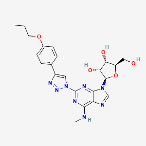 N-Methyl-2-[4-(4-propoxyphenyl)-1H-1,2,3-triazol-1-yl]adenosine