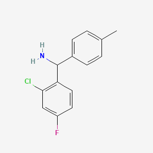 (2-Chloro-4-fluorophenyl)(4-methylphenyl)methanamine
