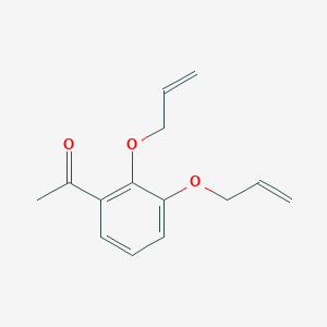 molecular formula C14H16O3 B14201095 1-{2,3-Bis[(prop-2-en-1-yl)oxy]phenyl}ethan-1-one CAS No. 919123-49-2