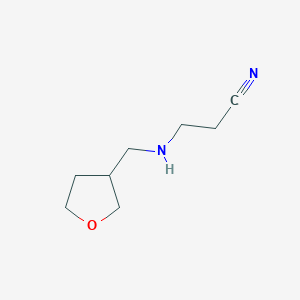 3-[(Oxolan-3-ylmethyl)amino]propanenitrile