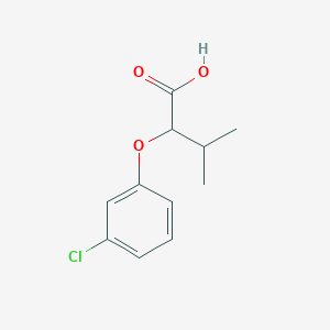 molecular formula C11H13ClO3 B1420124 2-(3-氯苯氧基)-3-甲基丁酸 CAS No. 1019372-32-7