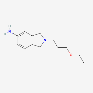 molecular formula C13H20N2O B1420135 2-(3-ethoxypropyl)-2,3-dihydro-1H-isoindol-5-amine CAS No. 1094628-11-1