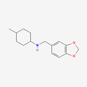 molecular formula C15H21NO2 B1420141 N-(2H-1,3-benzodioxol-5-ylmethyl)-4-methylcyclohexan-1-amine CAS No. 1038286-10-0