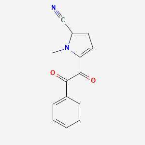 1H-Pyrrole-2-carbonitrile, 1-methyl-5-(oxophenylacetyl)-