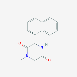 molecular formula C15H14N2O2 B1420155 1-Methyl-3-(1-naphthyl)piperazine-2,5-dione CAS No. 1214041-05-0