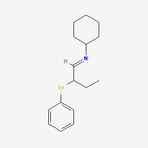 Cyclohexanamine, N-[2-(phenylseleno)butylidene]-