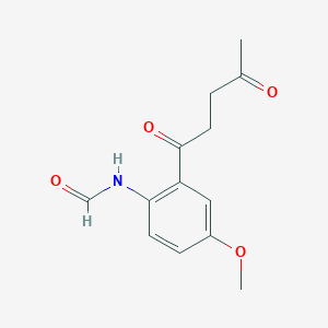 N-[4-Methoxy-2-(4-oxopentanoyl)phenyl]formamide