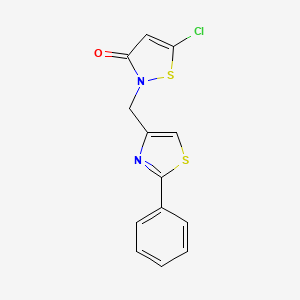 5-Chloro-2-[(2-phenyl-1,3-thiazol-4-yl)methyl]-1,2-thiazol-3(2H)-one