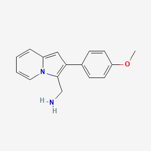 molecular formula C16H16N2O B1420157 [2-(4-Methoxyphenyl)indolizin-3-yl]methanamine CAS No. 1177280-78-2