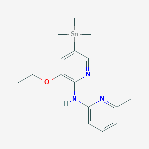 2-Pyridinamine, 3-ethoxy-N-(6-methyl-2-pyridinyl)-5-(trimethylstannyl)-