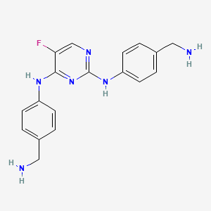 N~2~,N~4~-Bis[4-(aminomethyl)phenyl]-5-fluoropyrimidine-2,4-diamine