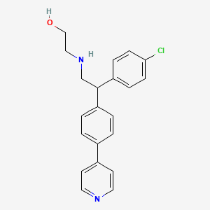 2-({2-(4-Chlorophenyl)-2-[4-(pyridin-4-yl)phenyl]ethyl}amino)ethan-1-ol