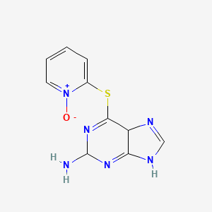 6-[(1-Oxo-1lambda~5~-pyridin-2-yl)sulfanyl]-5,9-dihydro-2H-purin-2-amine