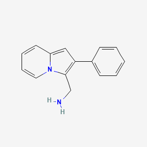 molecular formula C15H14N2 B1420171 (2-Phenylindolizin-3-yl)methanamine CAS No. 1177280-83-9